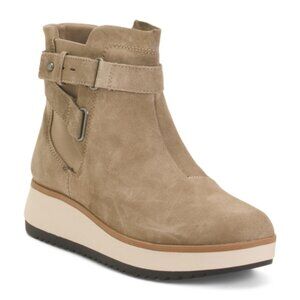 CLARKS Wide Suede Zylay Faye Comfort Boots